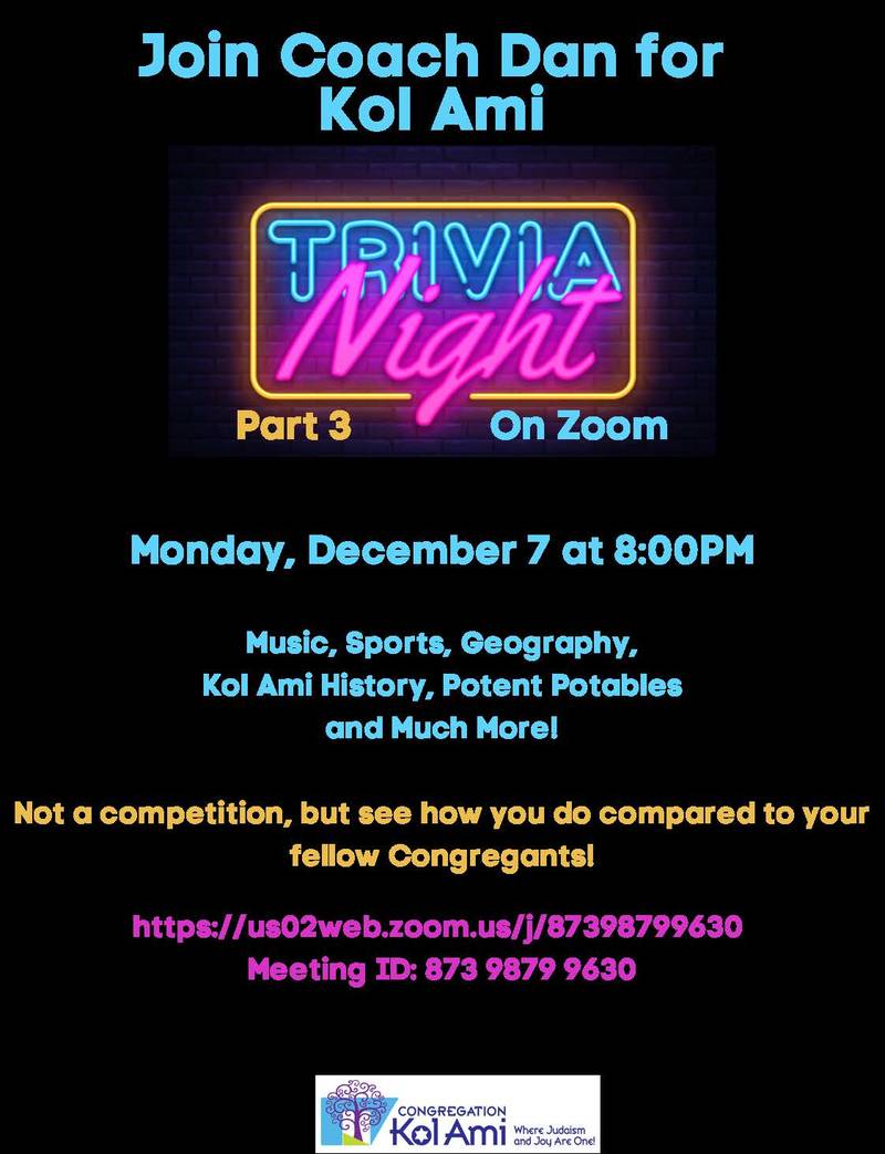 Banner Image for 3rd Trivia Night: Click Here for Zoom Link