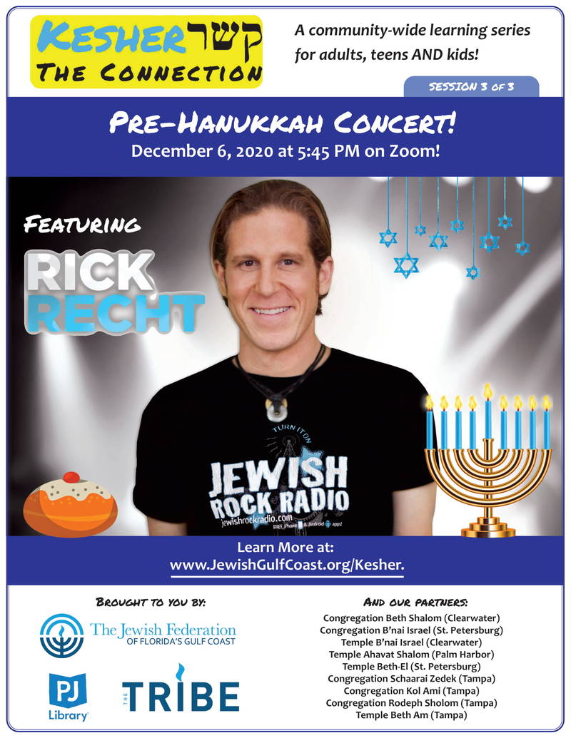 Banner Image for Rick Recht Pre-Hanukkah Concert on Zoom: Click Here for More Info