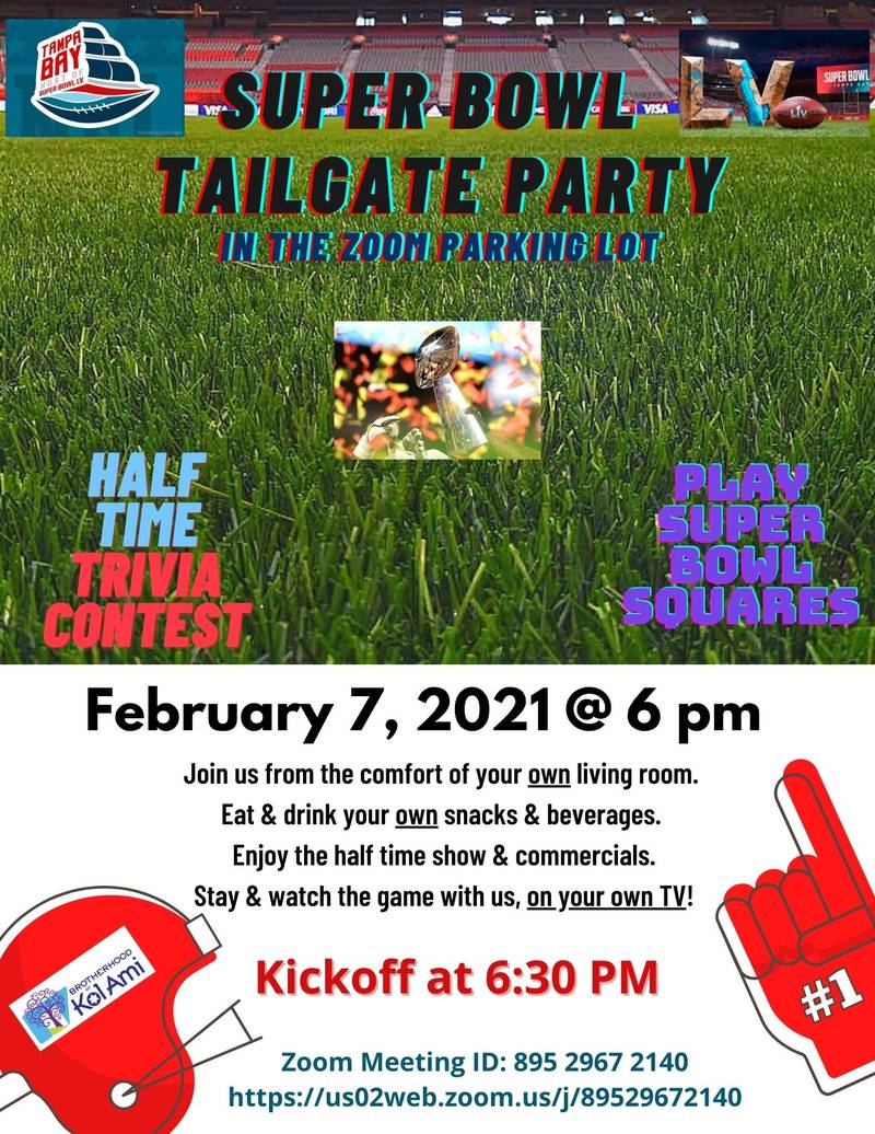 Banner Image for Brotherhood Super Bowl Tailgating Party Via Zoom: Click Here for Link