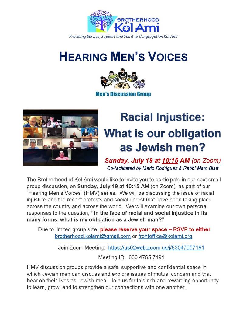 Banner Image for HEARING MEN'S VOICES DISCUSSION SERIES; Click here for Link and to RSVP