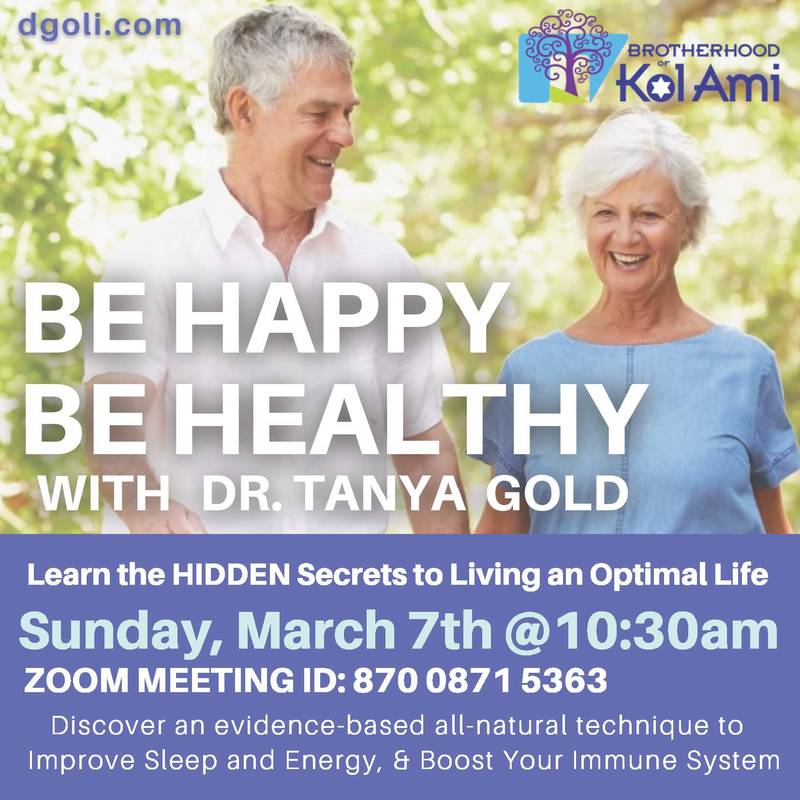 Banner Image for Brotherhood: Be Happy, Be Healthy with Dr. Tanya Gold : Click Here for Zoom Link