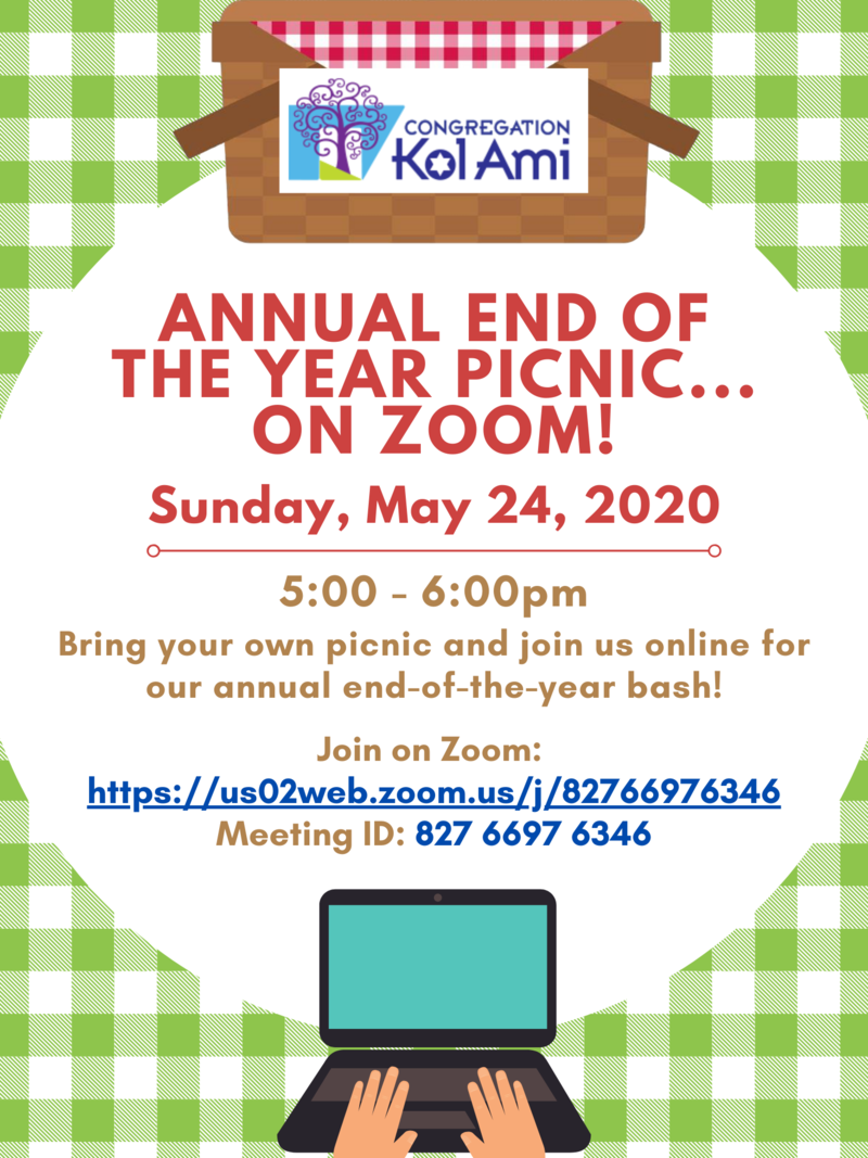 Banner Image for Annual End of the Year ZOOM Picnic : CLICK HERE for Link