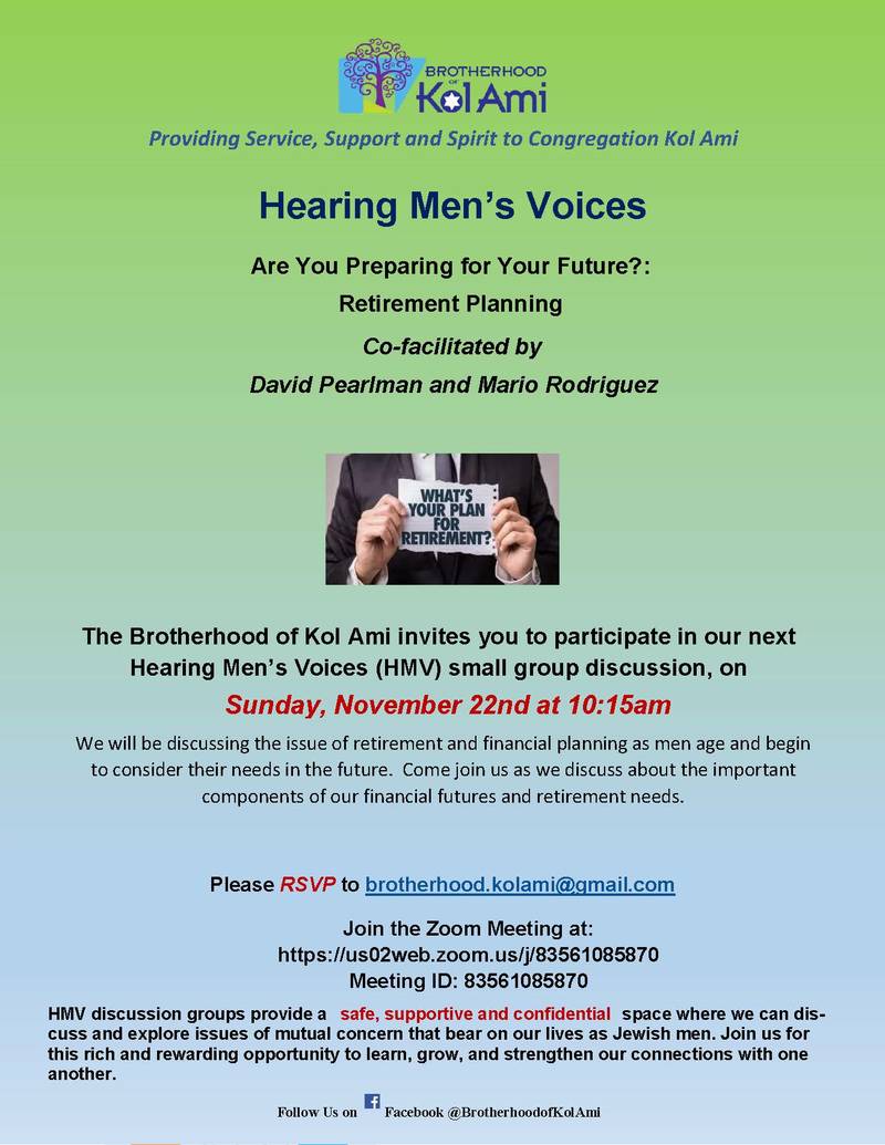 Banner Image for Brotherhood- Hearing Men's Voices- Click Here for Zoom link