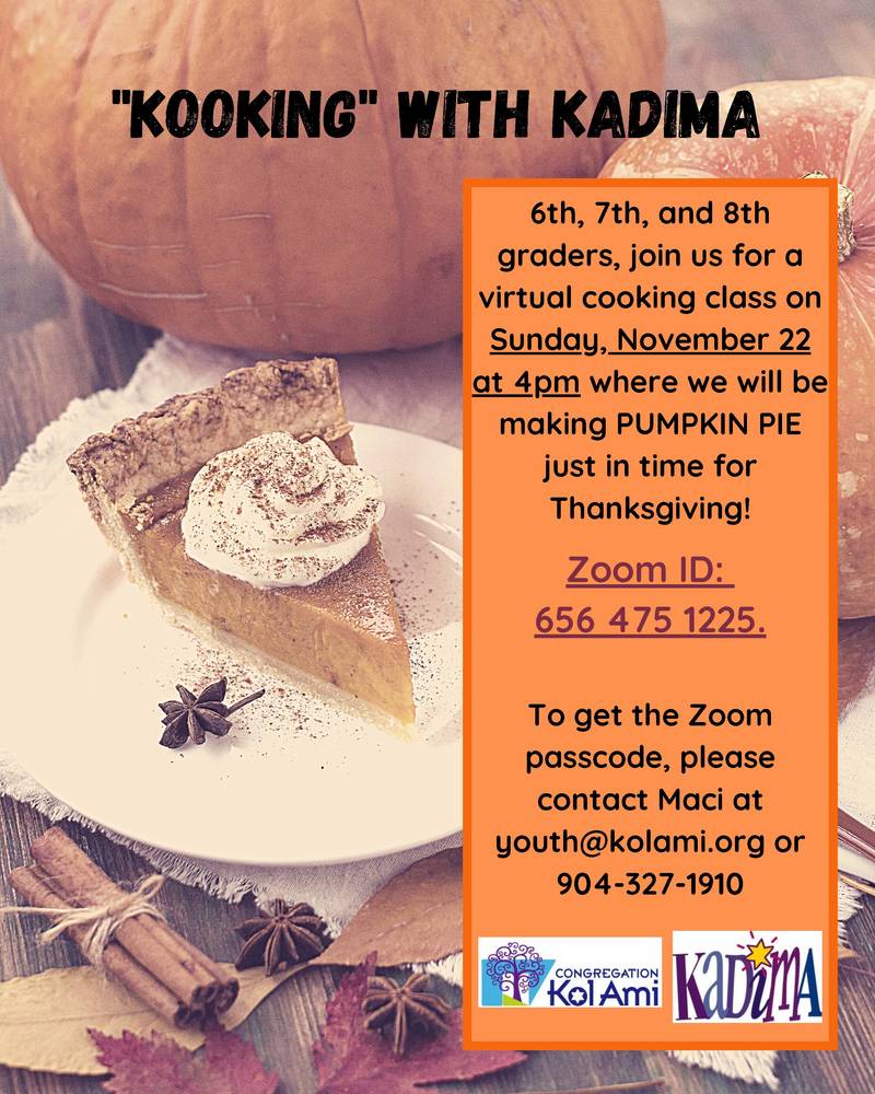 Banner Image for Kooking with Kadima: Click Here for More Info