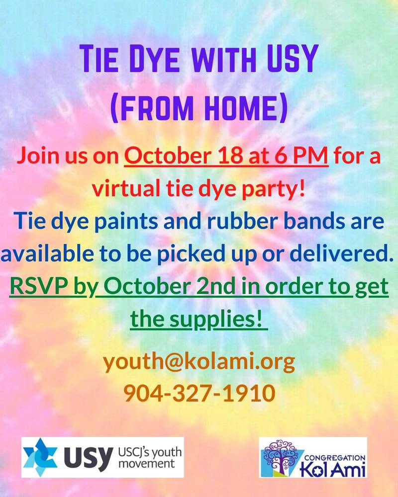 Banner Image for Tie Dye with USY: Click Here for more info
