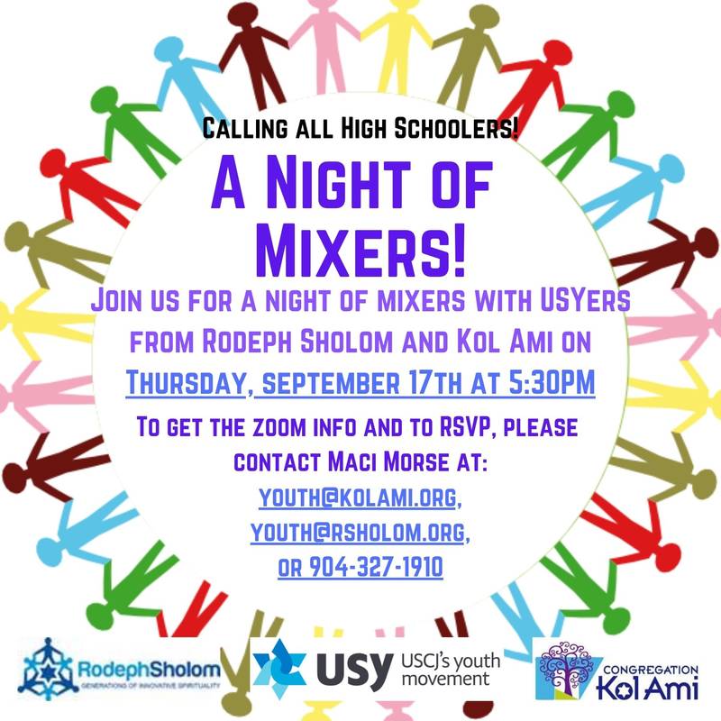 Banner Image for USY- A Night of Mixers: USY from Kol Ami & Rodeph Sholom