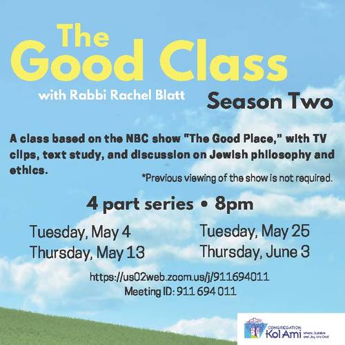 Banner Image for The Good Class (Virtual) - Season Two with Rabbi Blatt